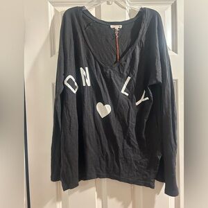 Sundry Charcoal Long Sleeve Top